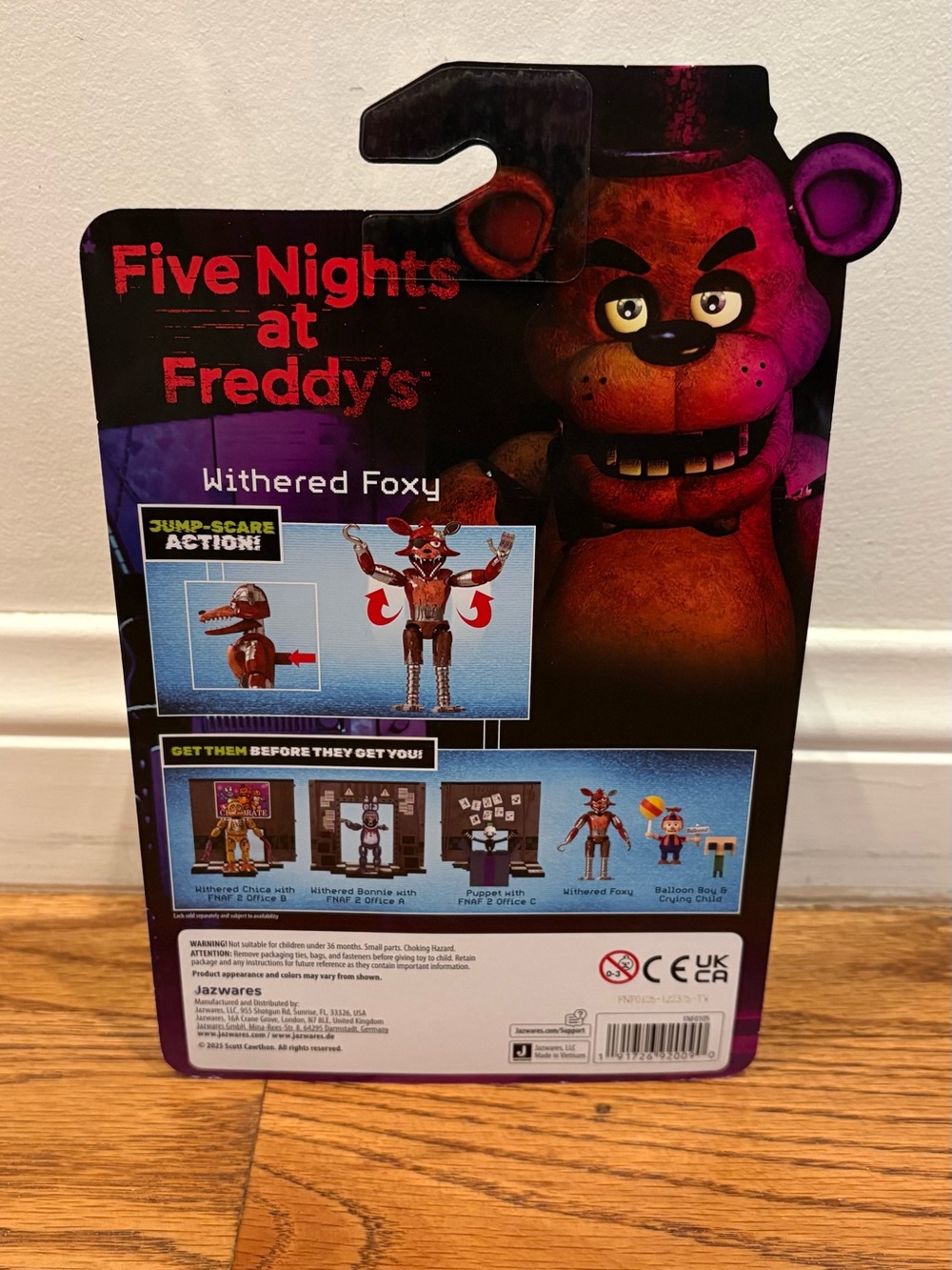 2026 FNAF WITHERED FOXY Glowing Eyes Figure Jazwares Five Nights At Freddy’s NEW - Picture 2 of 2